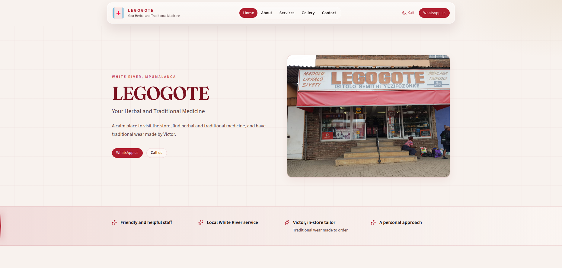 Legogote Medicine website by Lowveld Web